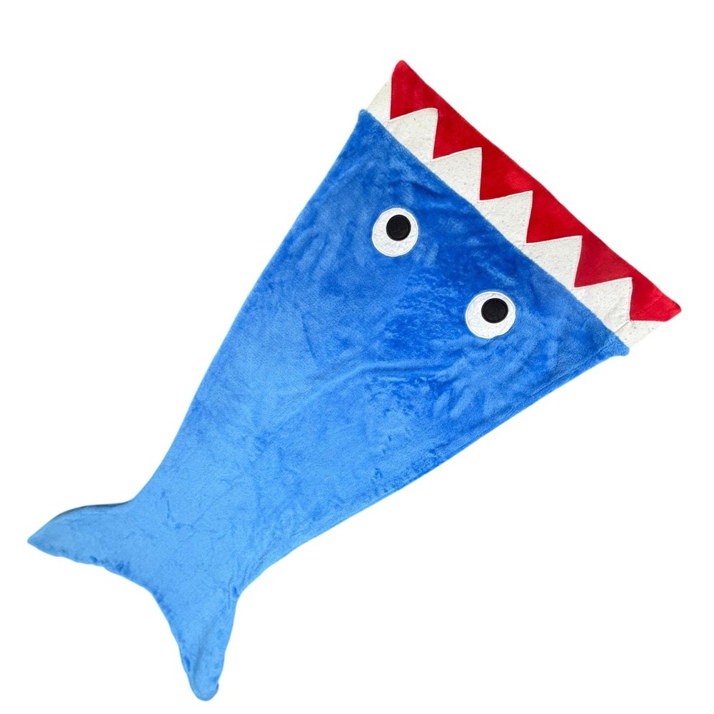 Gertex Blue‎ Shark Tail Wearable Blanket Plush Fleece Cocoon Sleep Sack One Size